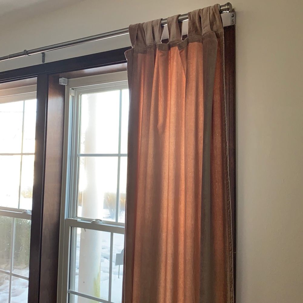 Urban Outfitters dusty rose velvet curtains